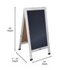 Flash Furniture Whitewashed Wooden A-Frame Magnetic Chalkboard HGWA-CB-4824-WHWSH-GG